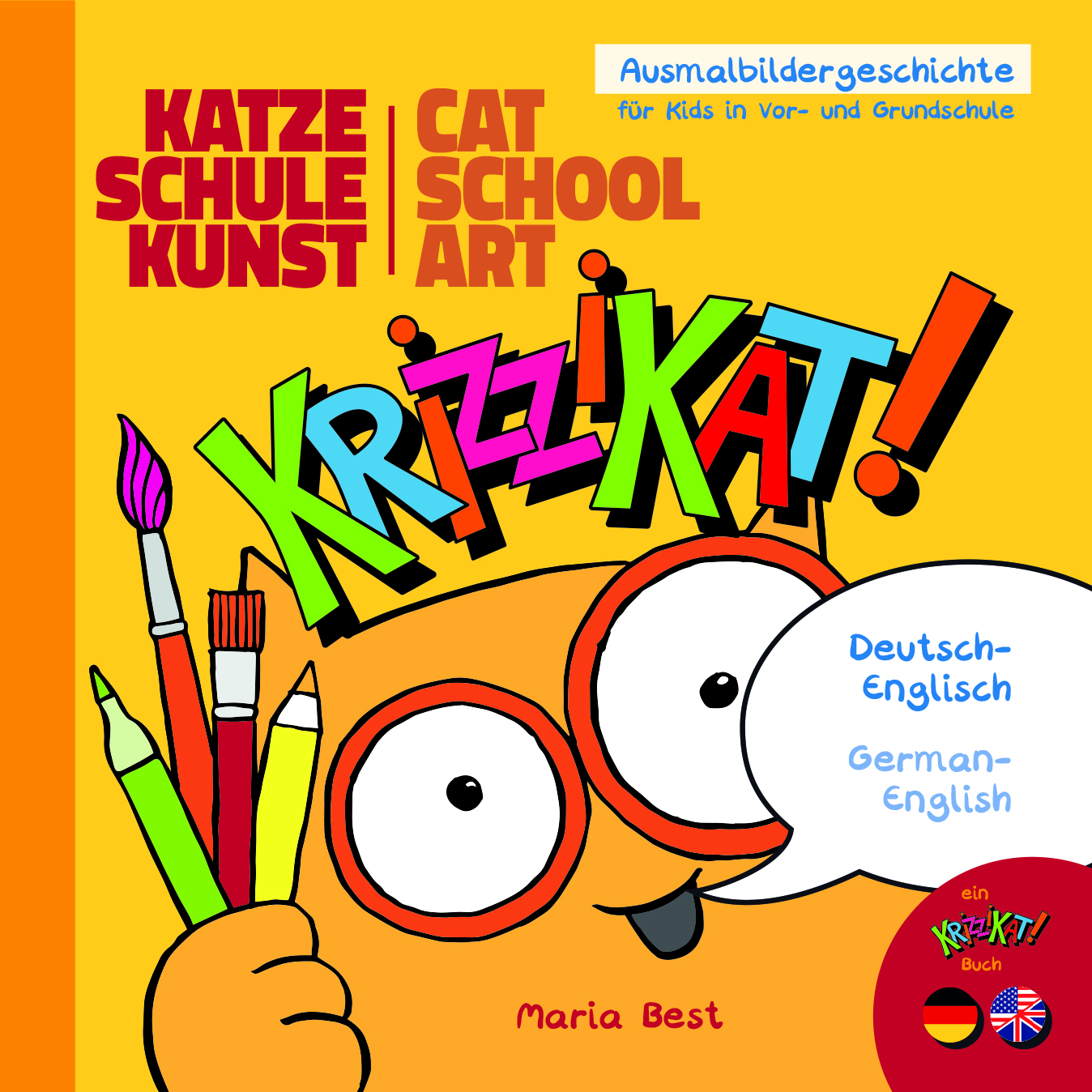 Kunst-Kreativitätsbuch: KRIZZIKAT - Katze-Schule-Kunst!