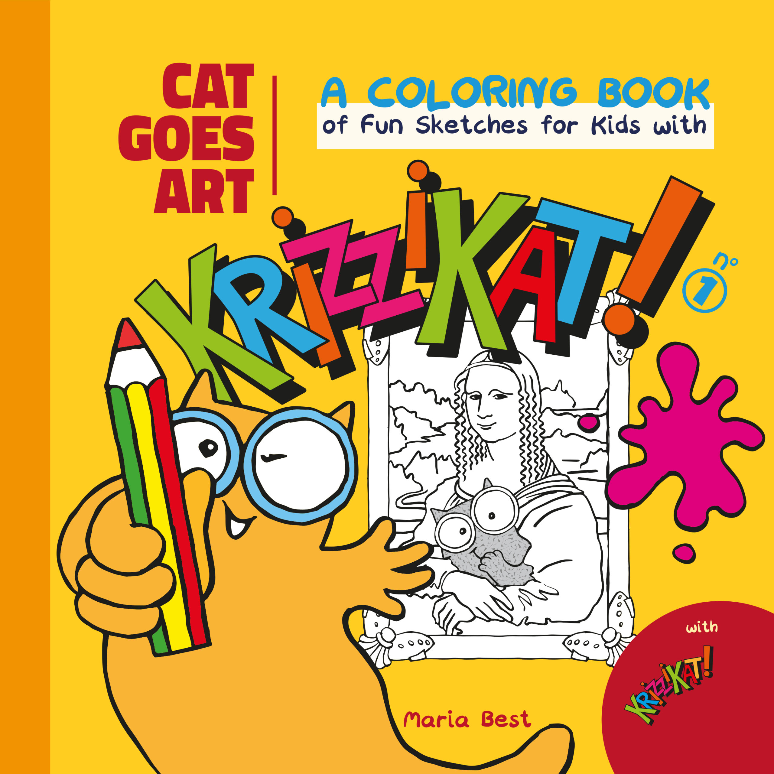 Art Activity Book - The coloring book for Cat-School-Art