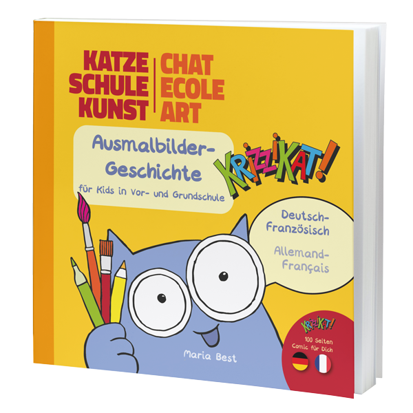 Cover Buch "Katze Schule Kunst - Chat Ecole Art"