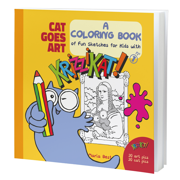 Cover Buch "Cat Goes Art - A Coloring Book"