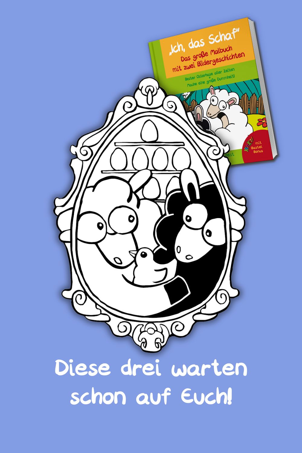 „Ich, das Schaf“ – Das große Malbuch